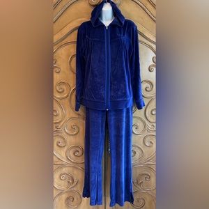 Reebok royal blue velour track set